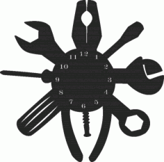 Tools Wall Clock Free Vector File
