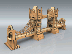 Tower Bridge Model For Laser Cut Free Vector File