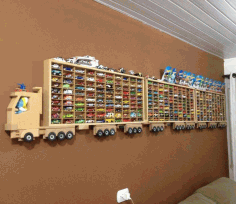 Toy Car Storage Truck Wall Shelffor Laser Cut Free Vector File