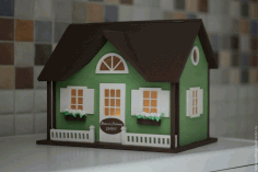 Toy House For Laser Cut Free Vector File