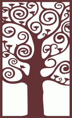 Tree Jali Design Cnc Cutting Pattern For Laser Cut Free Vector File, Free Vectors File