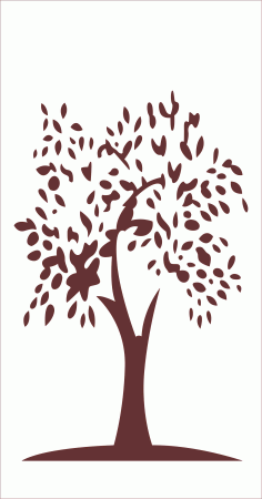 Tree Living Room Seamless Floral Jali Panel For Laser Cut Free Vector File
