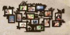 Tree Photo Frame Laser Cut Template Puzzle Free Vector File