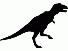 Trex Dinosaur Silhouette Free DXF File