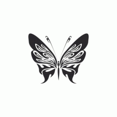 Tribal Butterfly Art 07 Free DXF File