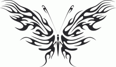 Tribal Butterfly Art 09 Free DXF File