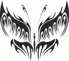 Tribal Butterfly Art 16 Free DXF File
