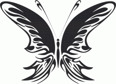 Tribal Butterfly Art 22 Free DXF File