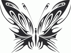 Tribal Butterfly Art 40 Free DXF File