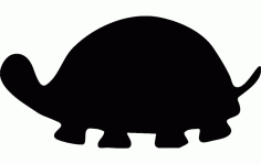 Turtle Silhouette Vector Free DXF File