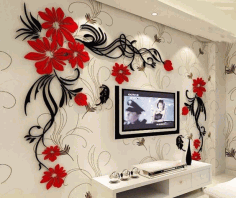 Tv Wall Acrylic 3d Relief Wall Sticker For Laser Cutting Free Vector File