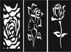 Unique Roses Baffle Pattern For Laser Cut Cnc Free Vector File