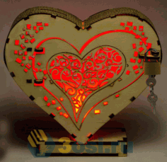 Valentine Day Layout For Laser Cut Free DXF File
