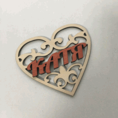 Valentine Wood Decor For Laser Cut Free Vector File