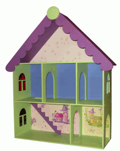 Victorian Dollhouse Kit Kids Toy For Laser Cut Free Vector File