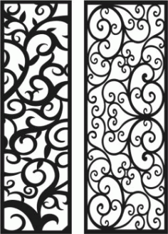 Vines Pattern Looks Glitzy For Laser Cut Cnc Free Vector File