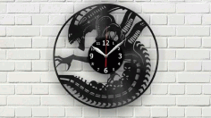 Vynl Clock Layout For Laser Cutting Free Vector File