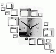 Wall Clock These Squares For Laser Cut Plasma Free Vector File