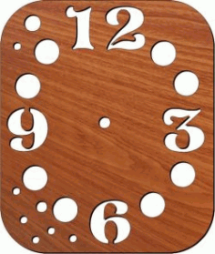 Wall Clock With Numbers And Planets For Laser Cut Plasma Free Vector File