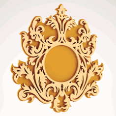 Wall Mirror Frame Design Free DXF File