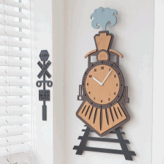 Watch Train Layout For Laser Cut Free Vector File