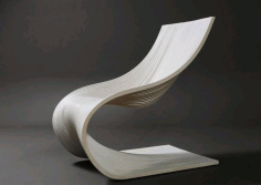 Wave Chair For Laser Cut Free Vector File