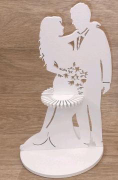 Wedding Napkin Holder For Laser Cutting Free Vector File