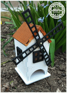 Windmill Tea House Lasercut For Laser Cut Free Vector File