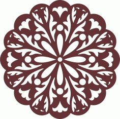 Window Grill Round Panel For Laser Cut Free Vector File