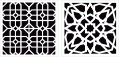 Window Grills Floral Seamless Design Set For Laser Cutting Free DXF File