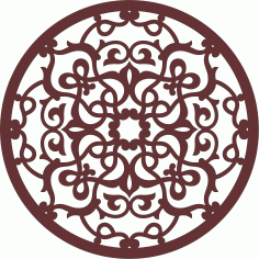 Window Lattice Circular Design For Laser Cut Free Vector File, Free Vectors File