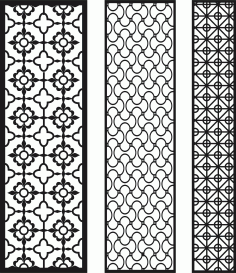 Window Lattice Floral Seamless Patterns Set For Laser Cut Free Vector File, Free Vectors File