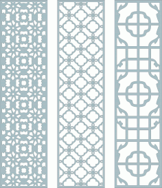Window Lattice Floral Seamless Set For Laser Cut Free Vector File