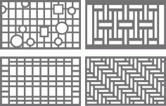 Window Screen Seamless Separator Designs For Laser Cut Free Vector File