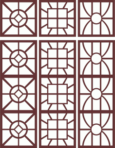 Window Screen Seamless Separator For Laser Cut Free Vector File
