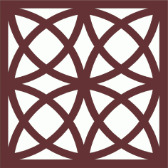 Window Seamless Floral Grill Panel For Laser Cut Free Vector File