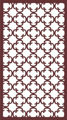 Window Seamless Floral Lattice Panel For Laser Cut Free Vector File