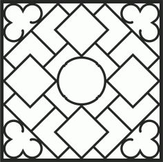 Window Seamless Floral Screen Panel For Laser Cut Free Vector File