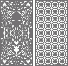 Windows Screen Seamless Separator Designs Set For Laser Cut Free Vector File, Free Vectors File