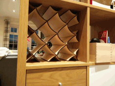 Wine Rack For Ikea Kallax Free DXF File