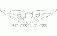 Wings Aerial Gunner Logo Free DXF File