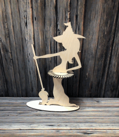 Witch Napkin Holder For Laser Cut Free Vector File