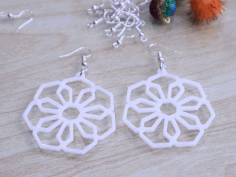 Women Acrylic Earrings Laser Cut Free DXF File