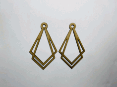 Wood Dangle Earrings Jewelry Laser Cut Free DXF File