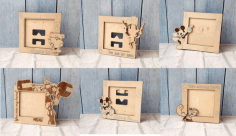 Wooden Block Photo Frame Ideas Laser Cut Free Vector File