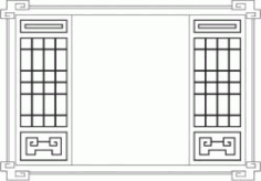 Wooden Cabinet Front Pattern For Laser Cut Cnc Free DXF File, Free Vectors File