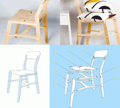 Wooden Chair Collection Free DXF File