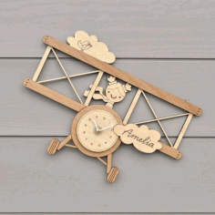 Wooden Clock Laser Cutting Cnc Free Vector File