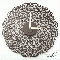 Wooden Clock Ornament For Laser Cutting Free Vector File