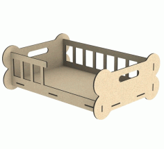 Wooden Dog Bed Puppy Crib For Laser Cut Free Vector File, Free Vectors File